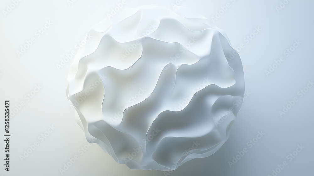 Abstract White Textured Sphere On Light Background Abstract White Textured Sphere On Light Background