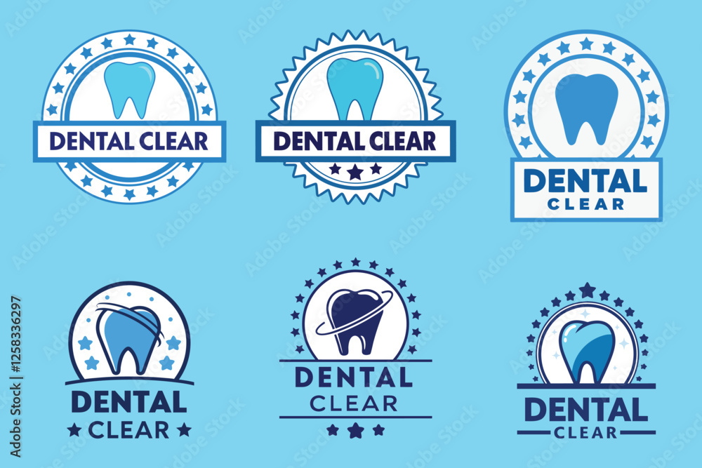 Obraz premium Collection of Dental Clear Brand Logos