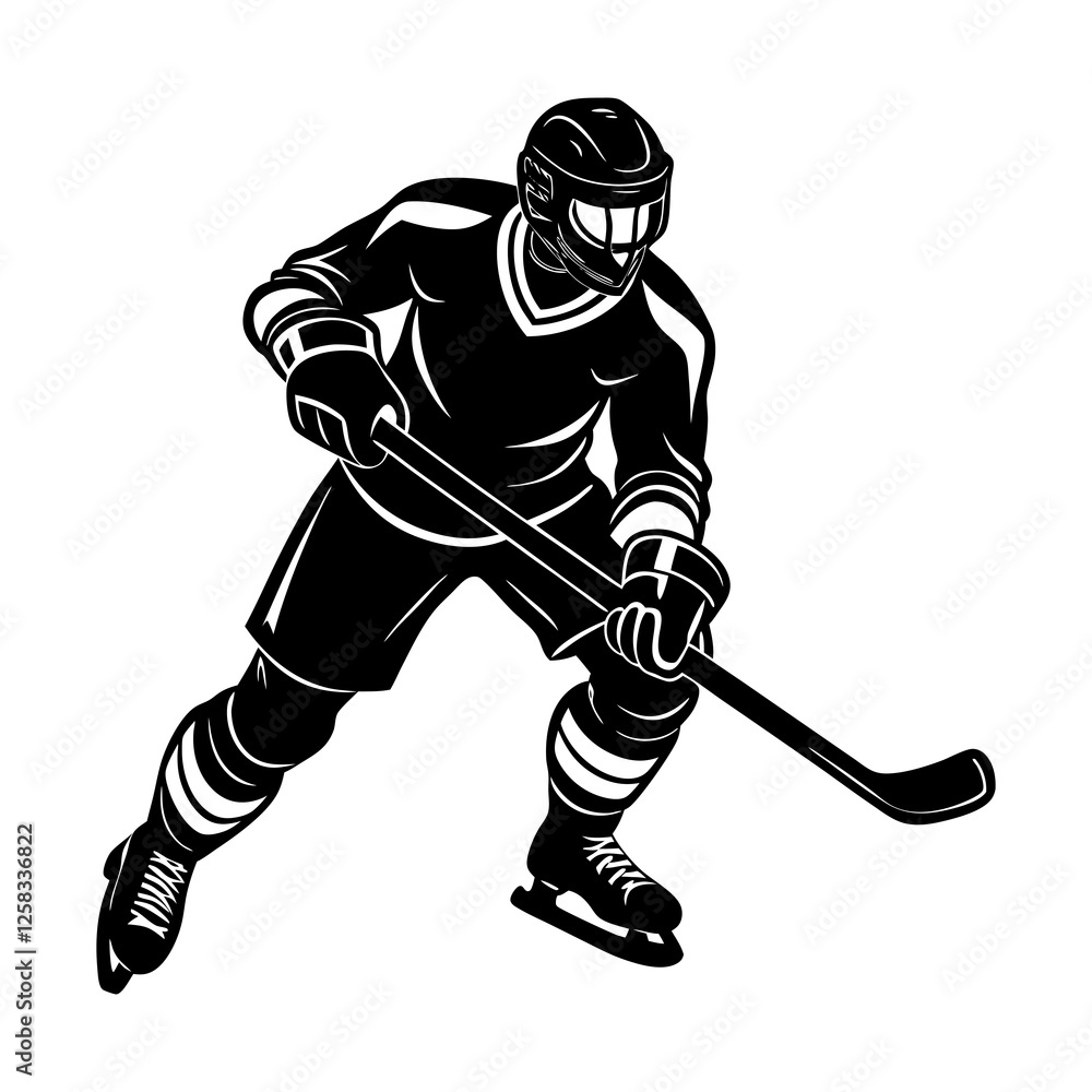 Obraz premium hockey player silhouette