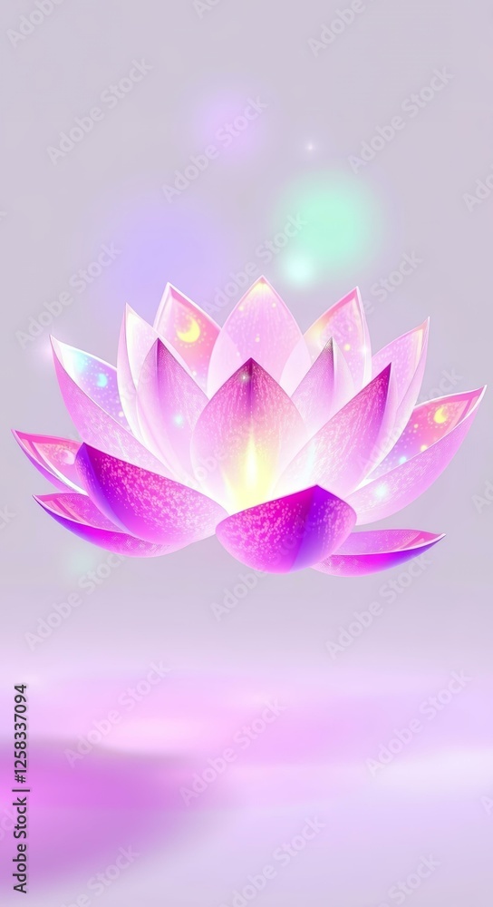 Illuminated Lotus Flower Design Illuminated Lotus Flower Design