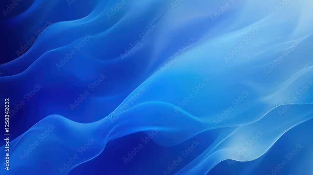 Obraz premium A serene abstract background featuring smooth, flowing waves of blue tones, ideal for use in various digital and print media projects.