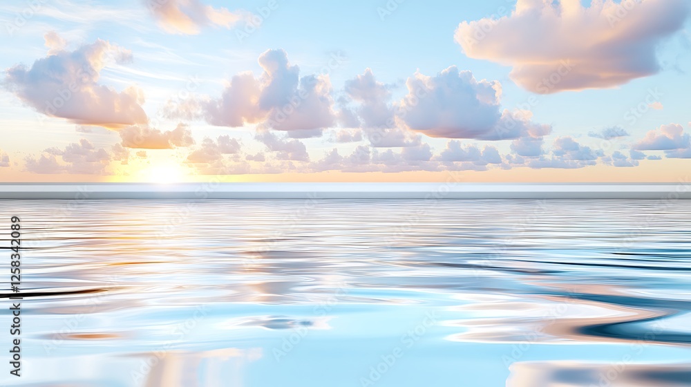 Sunrise over calm sea Sunrise over calm sea