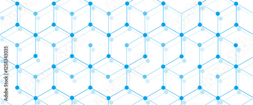 Vector hexagon geometric hexagon diagram concept with simple hexagonal