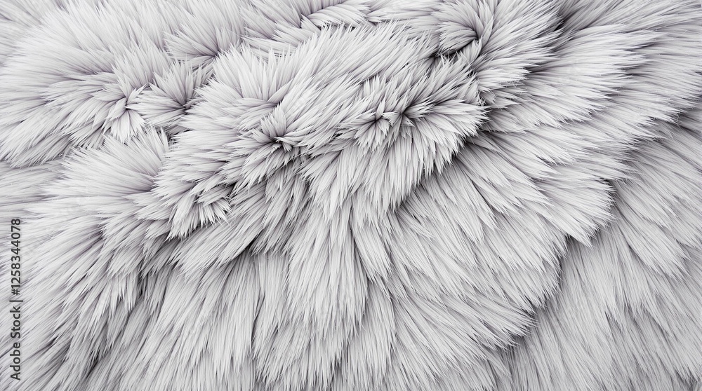 light gray plush faux fur fabric with soft long fibers, luxurious and fluffy texture ideal for cozy and elegant backgrounds in creative design projects light gray plush faux fur fabric with soft long fibers, luxurious and fluffy texture ideal for cozy and elegant backgrounds in creative design projects