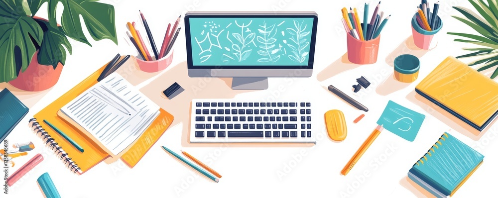 Graphic Designer Artist Working Graphic Designer Artist Working