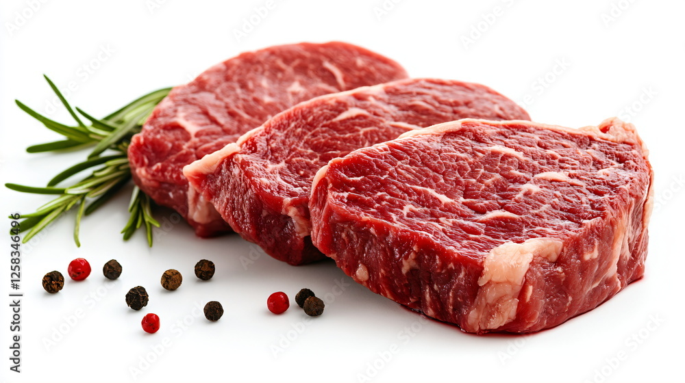 raw meat on a white background raw meat on a white background