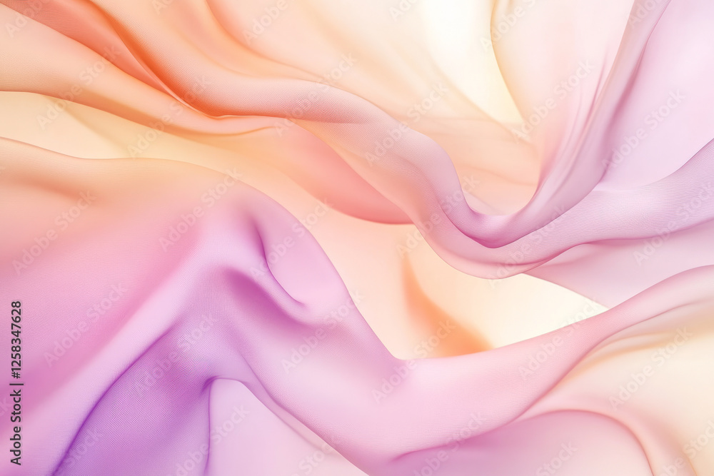Obraz premium A soft peach and lavender abstract background with smooth gradients and watercolor-like textures. Delicate and calm, ideal for wellness, beauty, or peaceful branding designs.