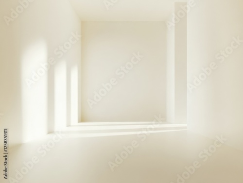 Obraz na płótnie Clean Minimalist Space with Natural Light and Architectural Simplicity Abstract Interior Design w salonie