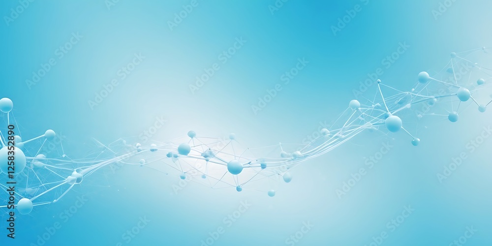White and light blue medical abstract gradient background with molecules. web banner. Medical background in white and light blue gradient with molecular design.Science,894 White and light blue medical abstract gradient background with molecules. web banner. Medical background in white and light blue gradient with molecular design.Science,894