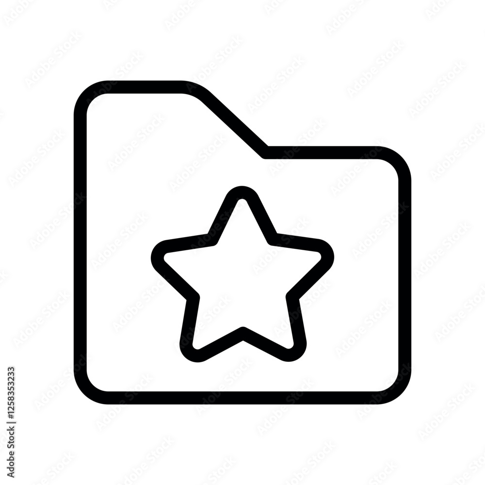 folder star vector icon folder star vector icon