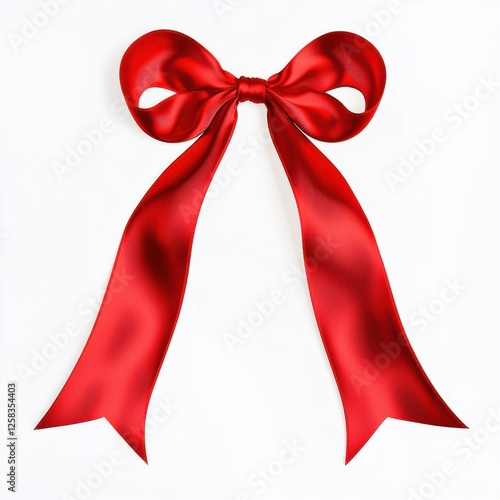 Elegant Festive Bow Decoration Celebration Gift Presentation Event Accent Red Ribbon Holiday Cheer