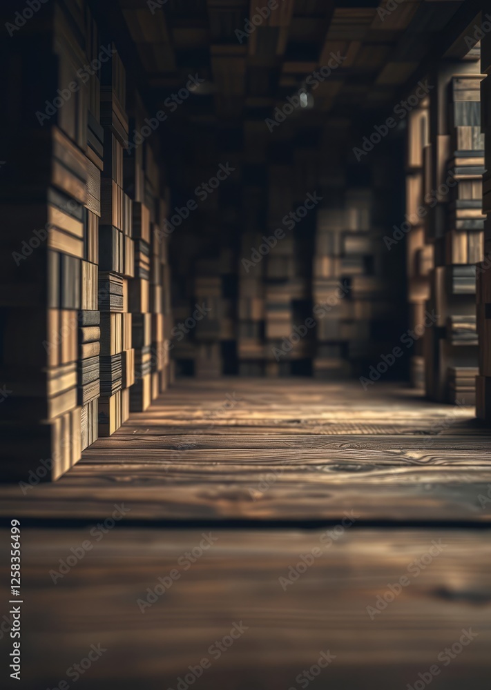 Depth of field abstract wooden background made of cubes of wood bamboo house background beautiful bamboo asian seaport baltic sea antebellum