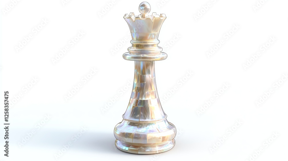 A shiny chess king piece on a white isolated background. A shiny chess king piece on a white isolated background.