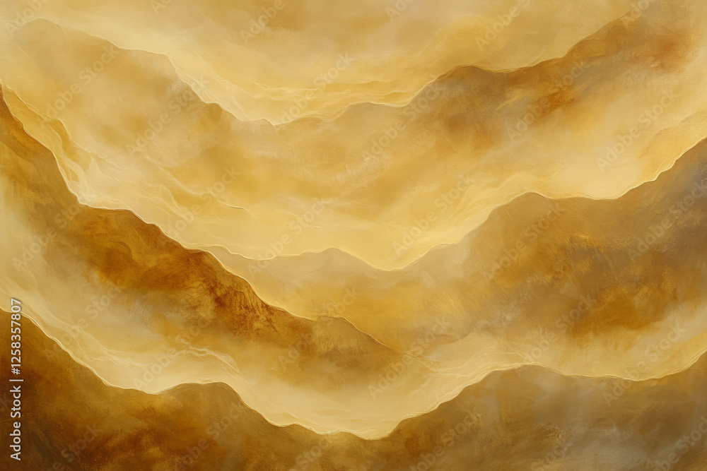 Abstract aerial background of a desert landscape, with golden sand dunes flowing into each other in warm tones of brown and yellow, creating a soothing effect. Abstract aerial background of a desert landscape, with golden sand dunes flowing into each other in warm tones of brown and yellow, creating a soothing effect.