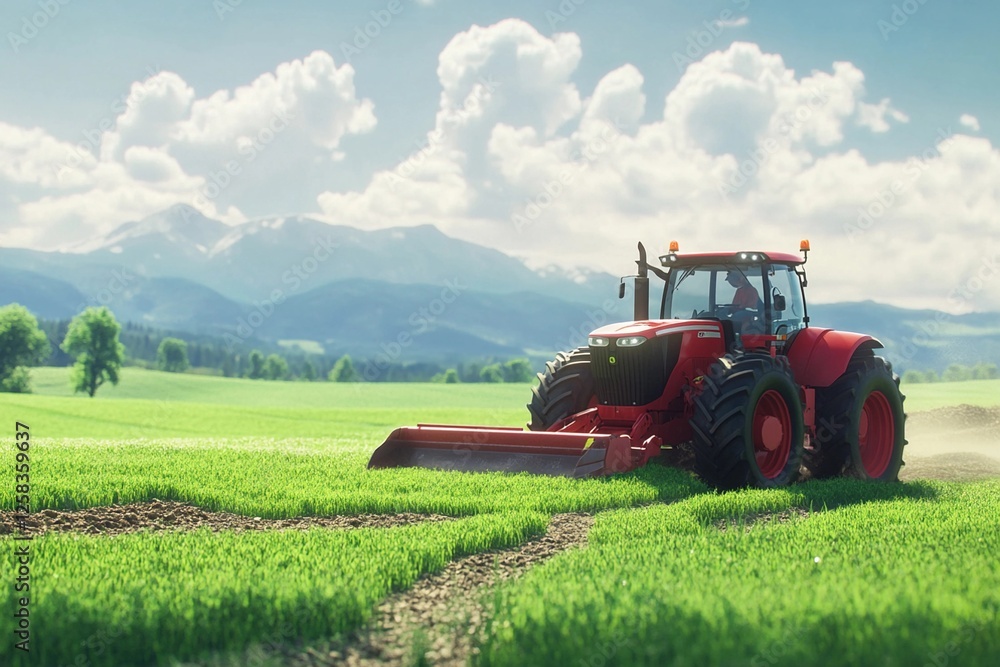 advanced tractor tilling a vast green field for planting advanced tractor tilling a vast green field for planting advanced tractor tilling a vast green field for planting advanced tractor tilling a vast green field for planting