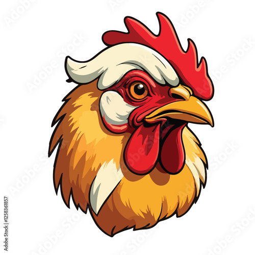 cartoon chicken illustration with transparent background