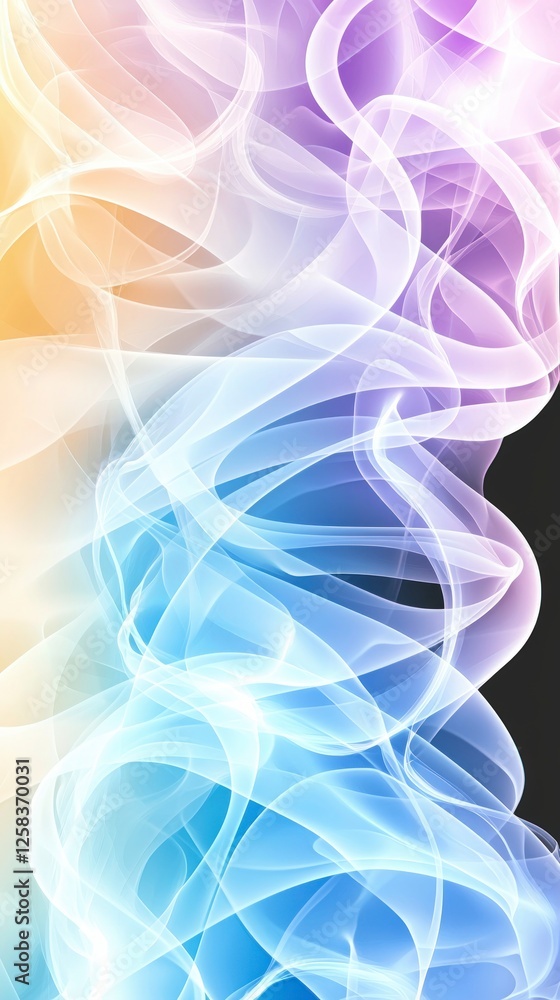 Obraz premium Abstract Colorful Smoke Swirls Background