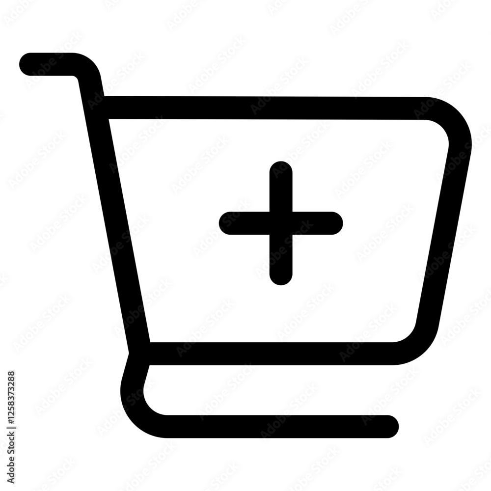 Fototapeta premium add to cart icon