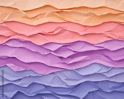 Abstract colorful paper layers in background, for decoration, arts, crafts, or creative projects