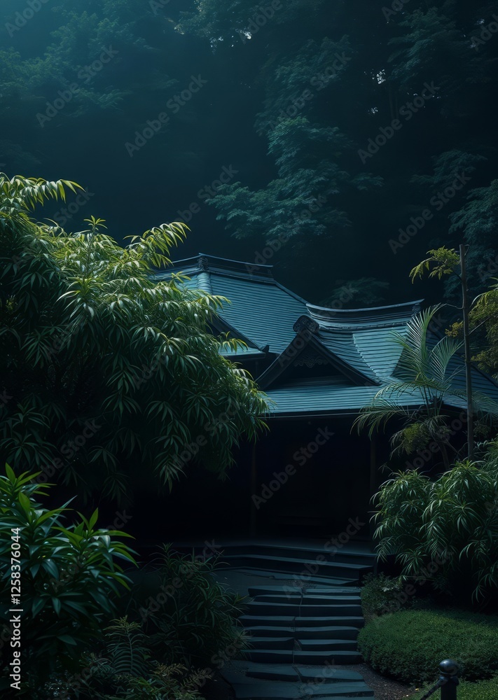 Traditional japanese architecture amidst lush greenery bamboo house background beautiful bamboo asian seaport baltic sea antebellum