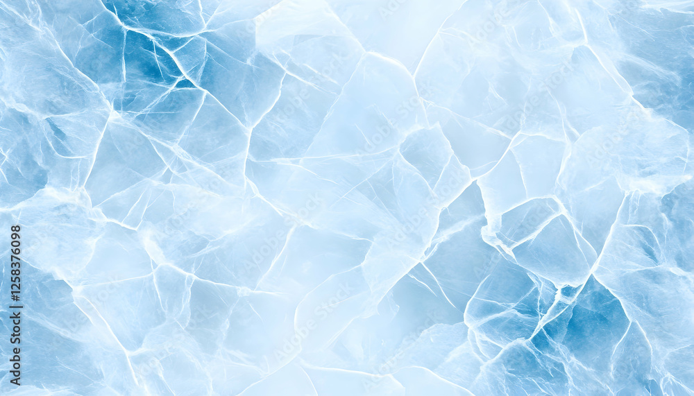 Fototapeta premium Abstract ice background with frozen cracks and fissures. Can be used as wallpaper