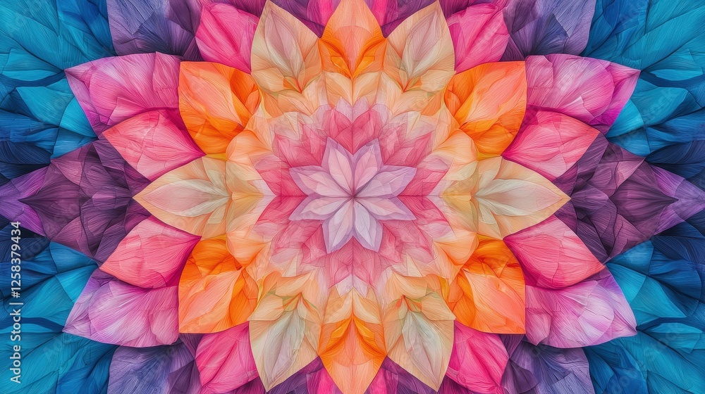 custom made wallpaper toronto digitalVibrant Abstract Flower Design with Colorful Petals and Patterns