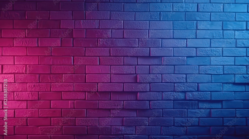 Neon Light Gradient Brick Wall Neon Light Gradient Brick Wall