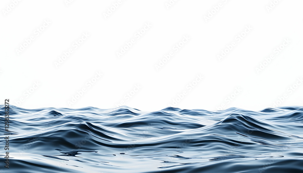 Calm ocean scene for website backgrounds showing water ripples and white empty sky above