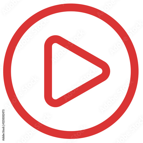 red outline play button Free Download red outline play button - GFXLoad
