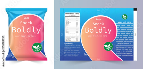 packaging design, Food packaging design, Chips logo and packet wrap label design editable vector file  elegant and corporate professional business chips packaging or chips label, Chips package design.