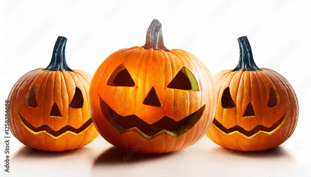 halloween pumpkins isolated on background generative ai halloween pumpkins isolated on background generative ai