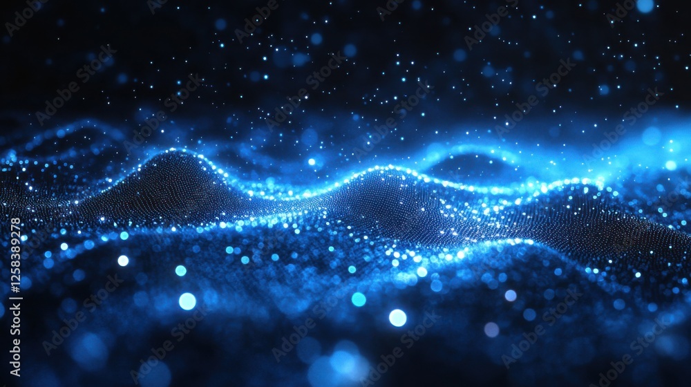 Abstract modern composition with scattered dots and circles on Blue background. Featuring white space in the center for text, ideal for design templates and modern banners. Abstract modern composition with scattered dots and circles on Blue background. Featuring white space in the center for text, ideal for design templates and modern banners.