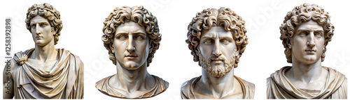 set of greek illustration sculpture painting, cut out