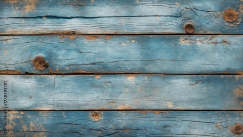 Rustic blue wooden planks background for design and decoration with natural texture and vintage feel