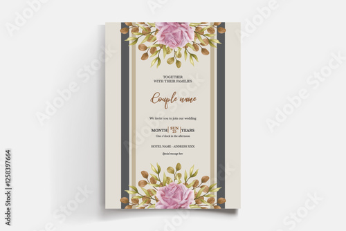 BRIDAL SHOWER FLORAL INVITATION TEMPLATE