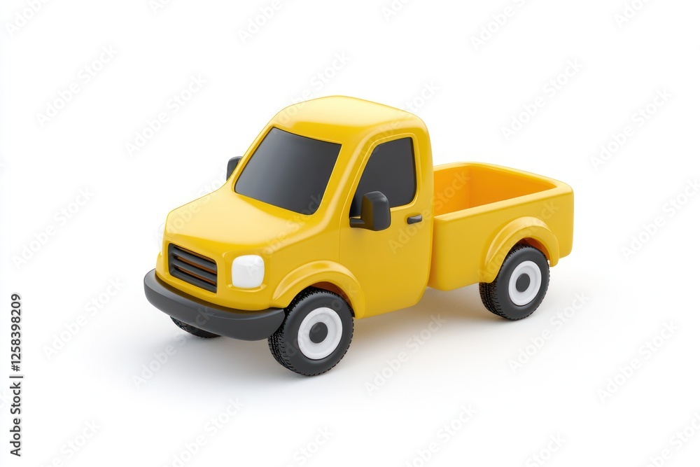 3D pickup service glyph, clean design for service representation on white background. 3D pickup service glyph, clean design for service representation on white background.