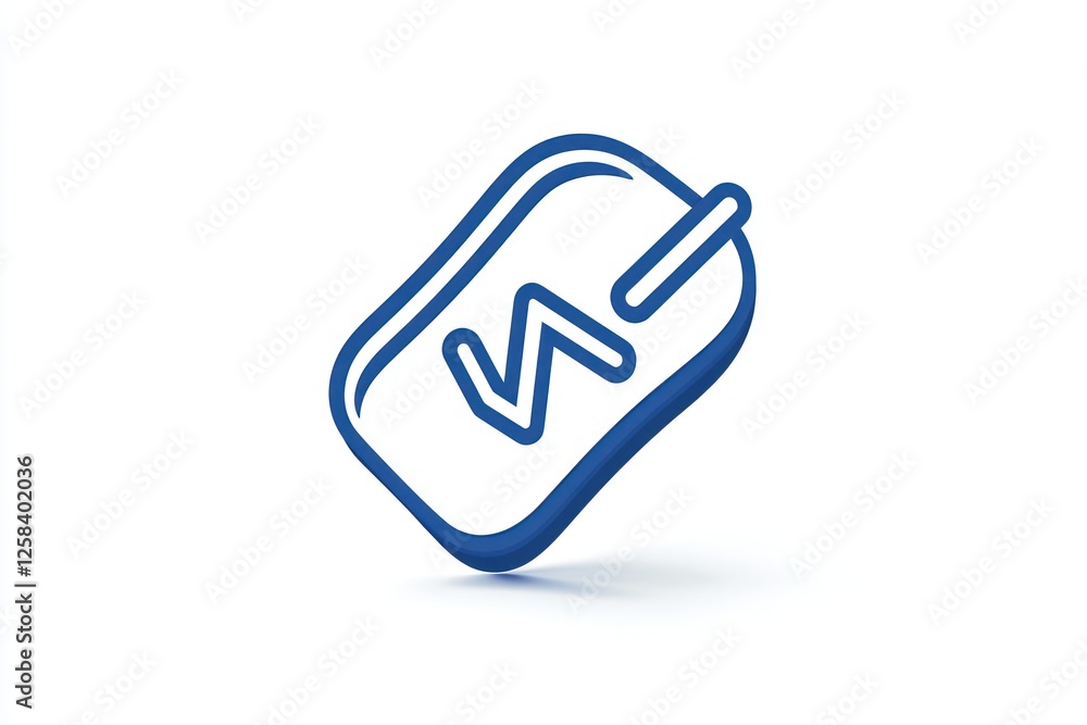 3D click icon, sleek design for interaction on a white background. 3D click icon, sleek design for interaction on a white background.