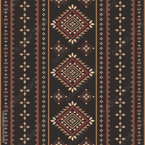 Southwest Aztec geometric Native American Mexican Navajo tribal ethnic boho indian texture ornament seamless pattern fabric colorful design vector for woven textile printing blanket rug carpet fashion