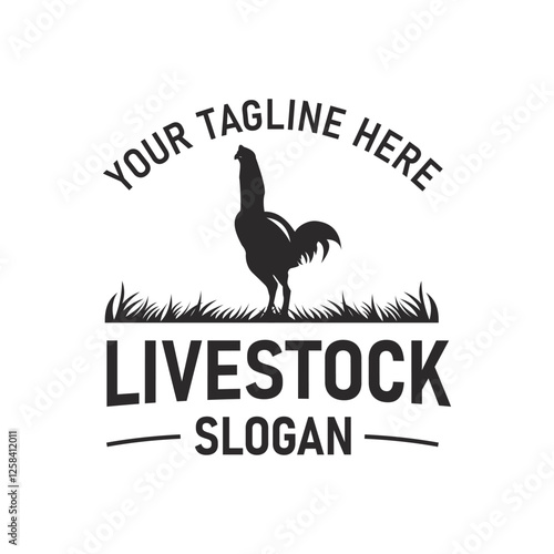 Rooster Silhouette Chicken Farm Vector Logo Inspiration Vintage Retro Style Design Illustration