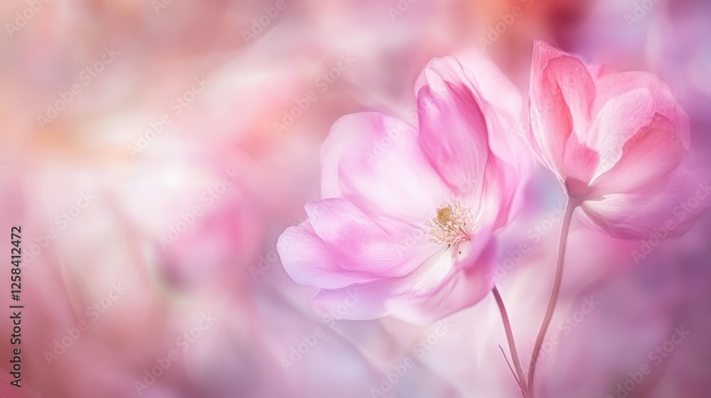 Delicate Pink Blossoms Soft Focus Floral Photography