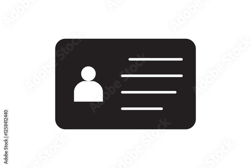 ID card/Identification card badge outline icon. Pass, passport document, driver's license vector icon collection. Vector.
