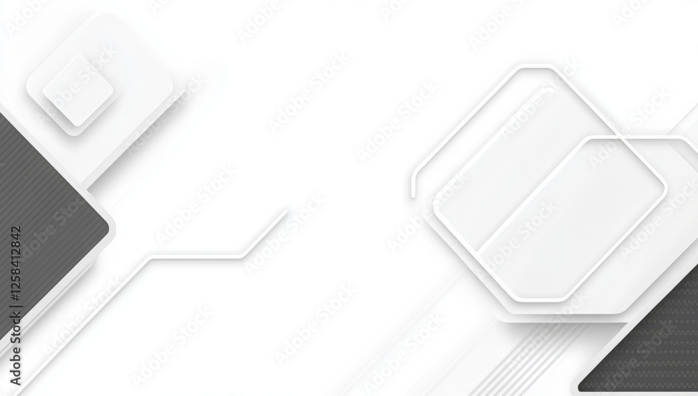 Abstract white geometric background with a light gray diamond pattern for design and presentation, White gradient abstract polygon pattern on gray background Abstract white geometric background with a light gray diamond pattern for design and presentation, White gradient abstract polygon pattern on gray background