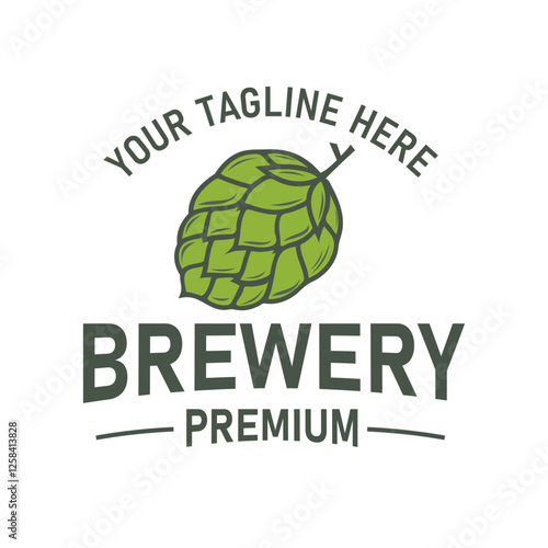 Brewery logo design Template Craft beer badge Vintage Retro drink Whiskey, Bar, Cafe, Restaurant