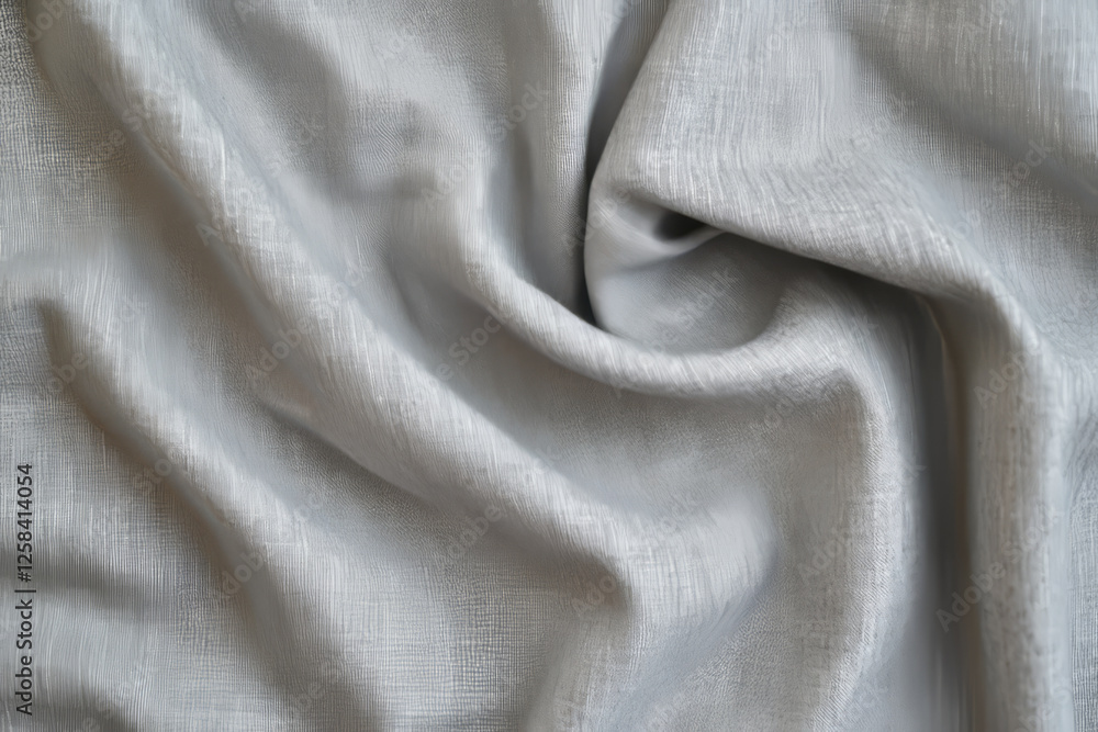 Fototapeta premium Seamless light gray linen fabric texture, soft weave with natural fibers.