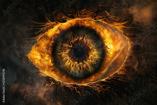 Fantacy Firey eye, Ai generated