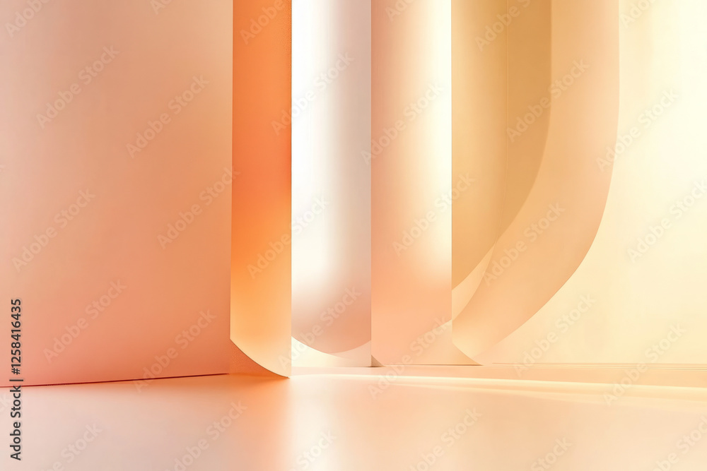 Gradient of Peach Fuzz and soft gold tones, creating a modern, sophisticated abstract composition. Gradient of Peach Fuzz and soft gold tones, creating a modern, sophisticated abstract composition.