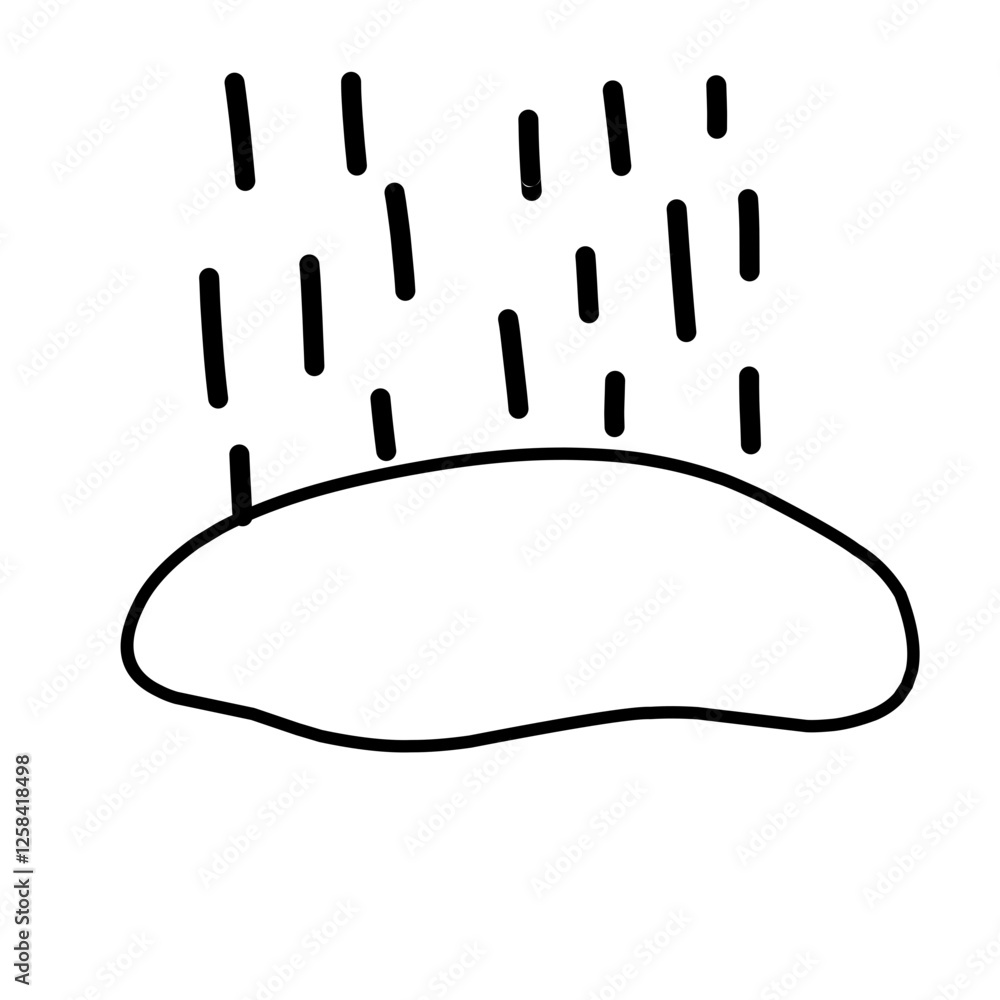 line illustration of rain puddles line illustration of rain puddles