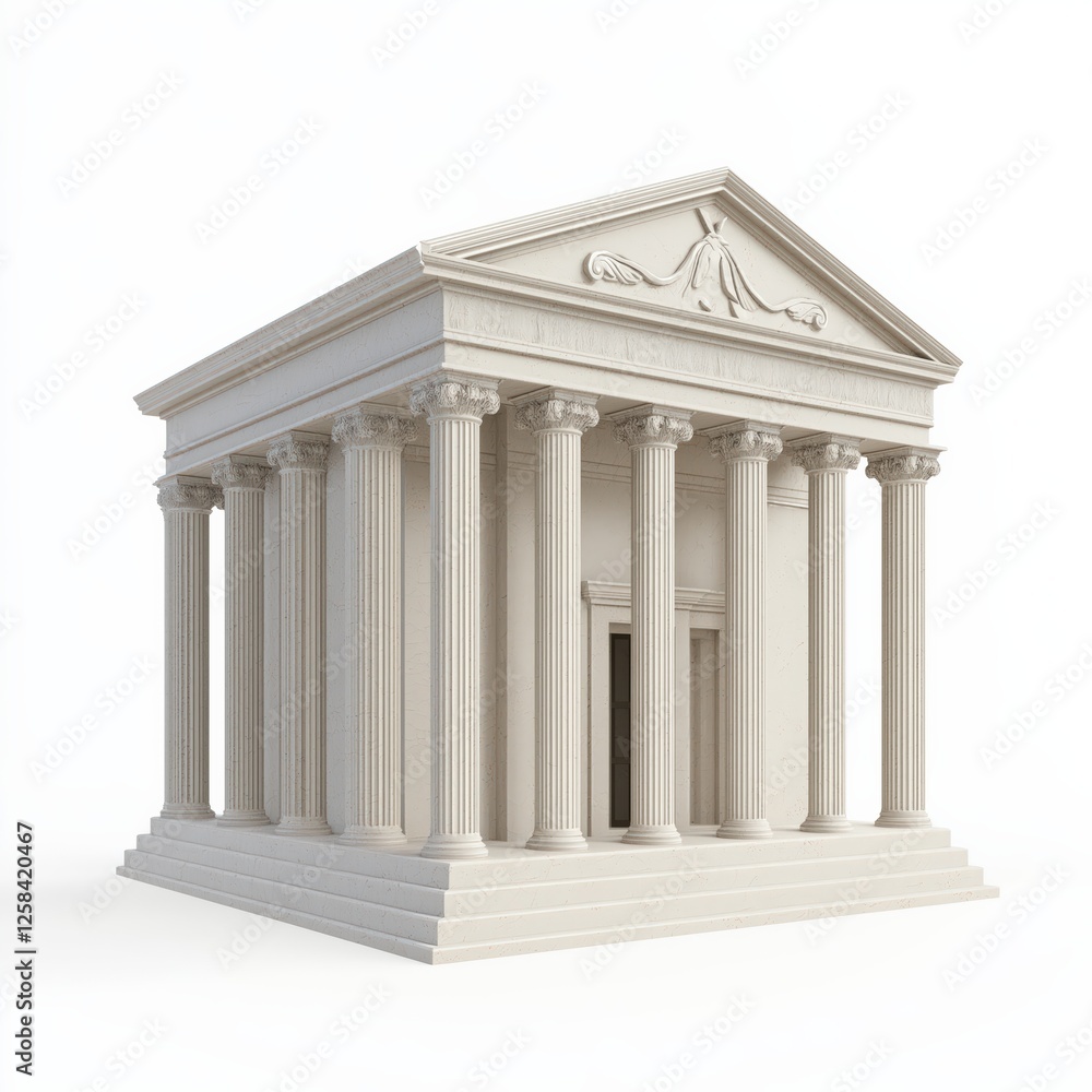 Ancient Temple 3d Model Light Beige Stone Columns Rendered Model Ancient Temple 3d Model Light Beige Stone Columns Rendered Model