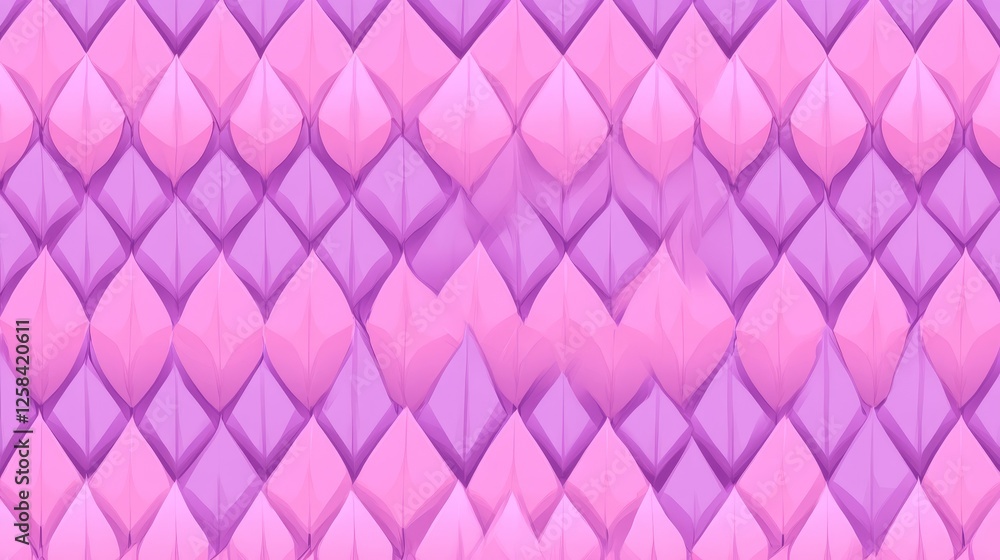 Obraz premium Abstract Repeating Pink and Purple Shapes Texture Pattern with 3D Geometric Feel
