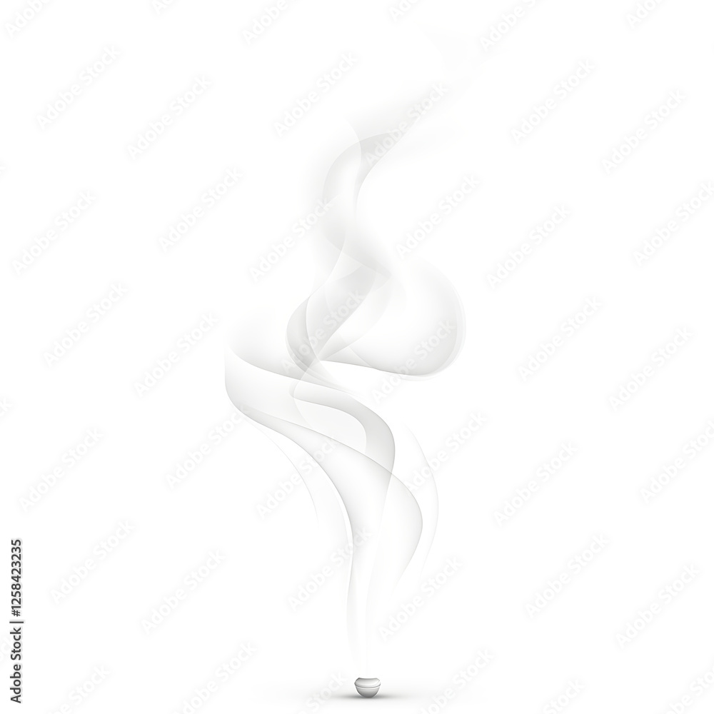 Atmospheric Monochrome Smoke Texture on Transparent Background